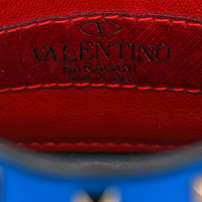 Valentino Garavani Calfskin Micro Rockstud Spike Shoulder Bag Blue Fluo 8 of 10