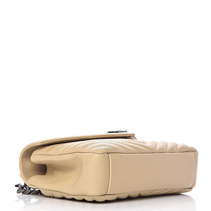 Saint Laurent Sheepskin Matelasse Monogram Medium College Bag Beige 4 of 10