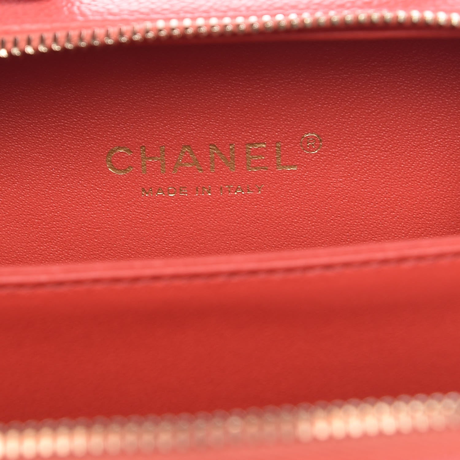 Chanel Caviar Quilted Small CC Filigree Vanity Case Coral 6 of 16