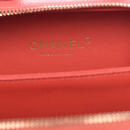 Chanel Caviar Quilted Small CC Filigree Vanity Case Coral 6 of 16