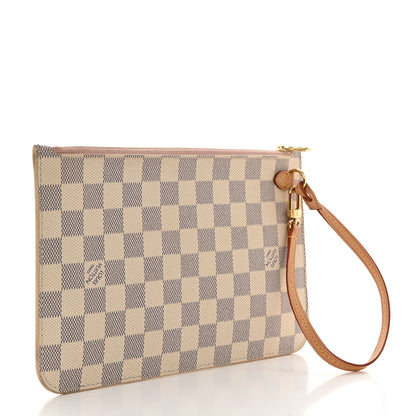 Louis Vuitton Damier Azur Neverfull MM GM Pochette Rose Ballerine 3 of 8