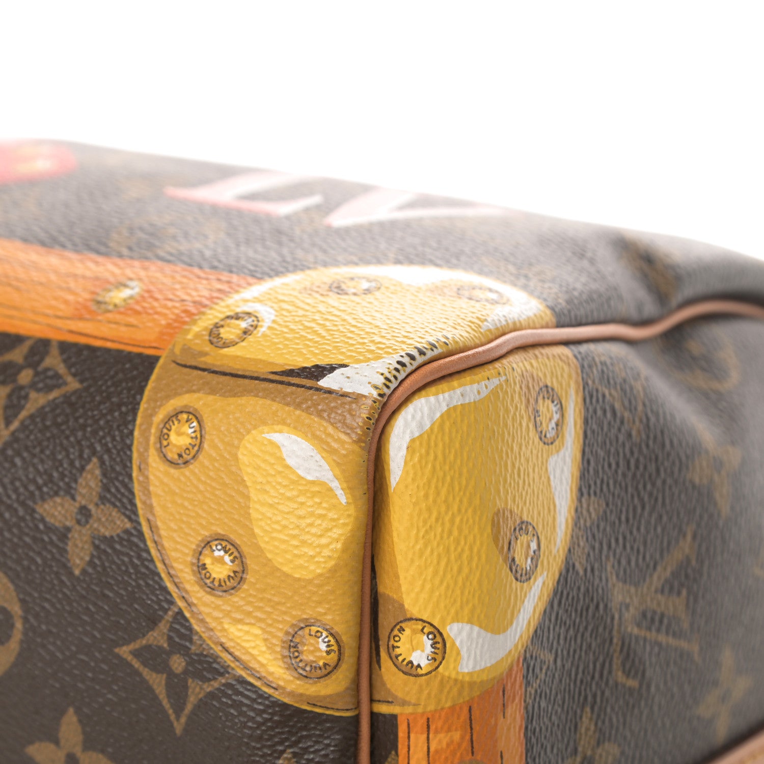 Louis Vuitton Monogram Summer Trunks Speedy Bandouliere 30 10 of 15