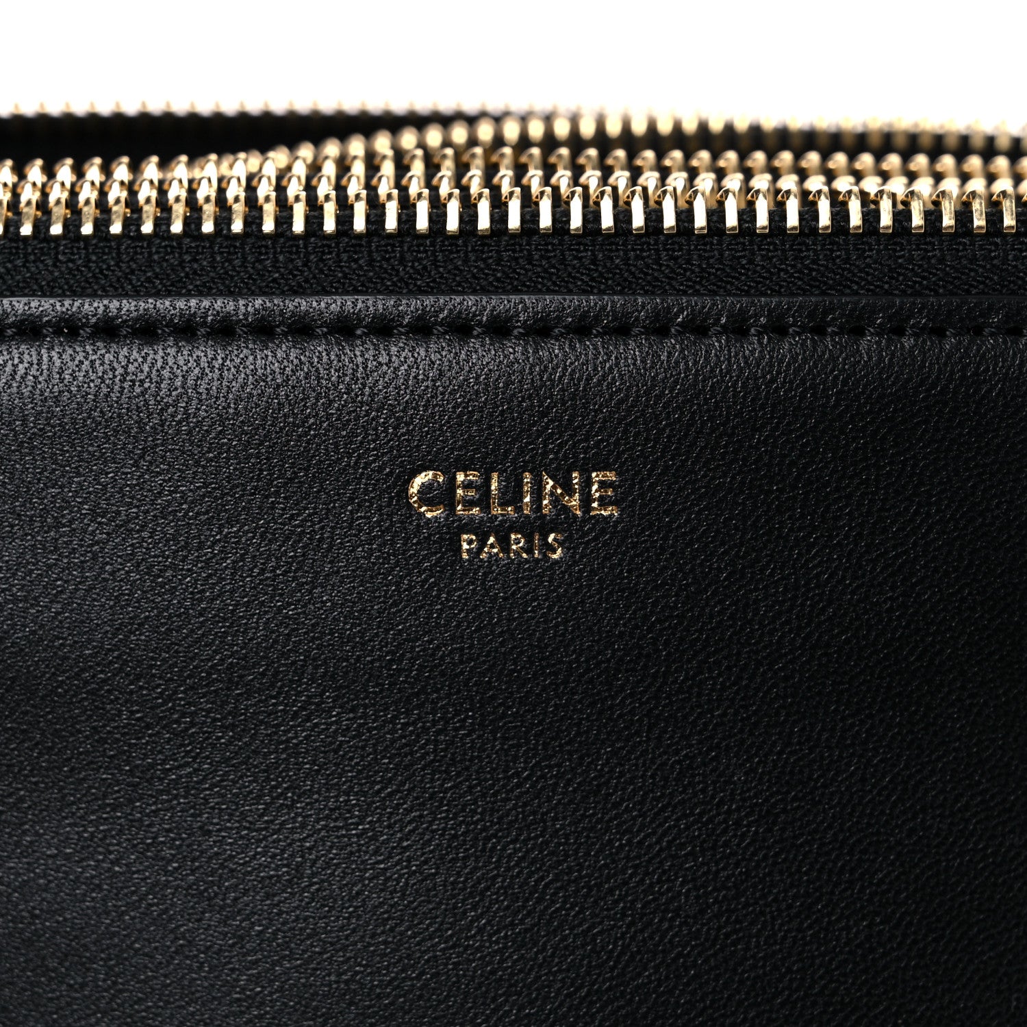 Celine Lambskin Small Trio Crossbody Bag Black 6 of 11