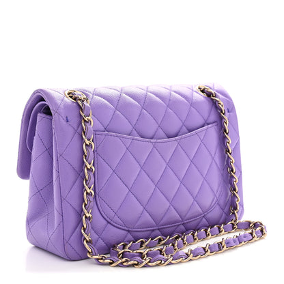 Chanel Caviar Quilted Small Double Flap Purple 3 of 12
