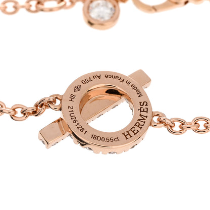 Hermes 18K Rose Gold Diamond Finesse Bracelet SH 3 of 3