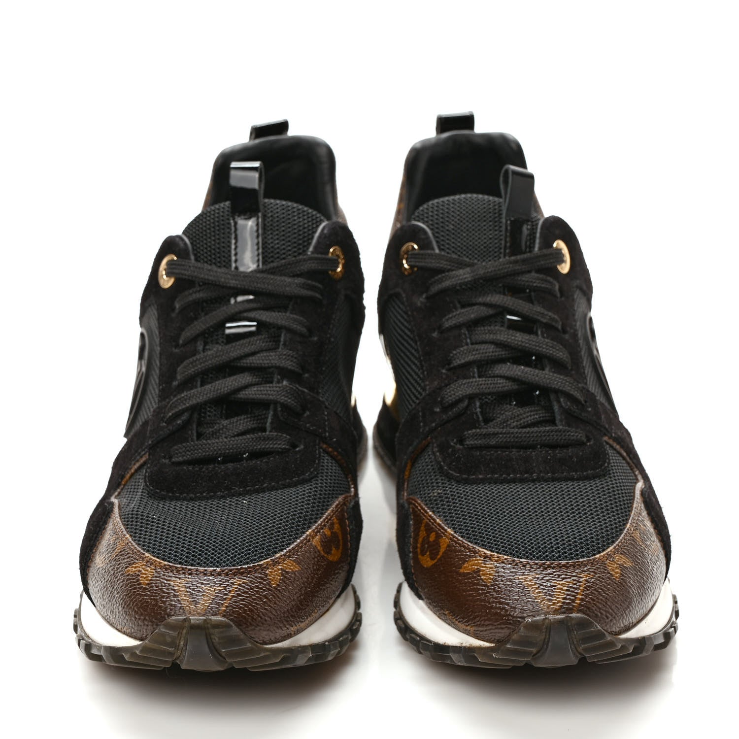 Louis Vuitton Suede Monogram Run Away Sneakers 40 Black 2 of 8