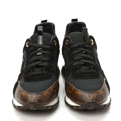 Louis Vuitton Suede Monogram Run Away Sneakers 40 Black 2 of 8