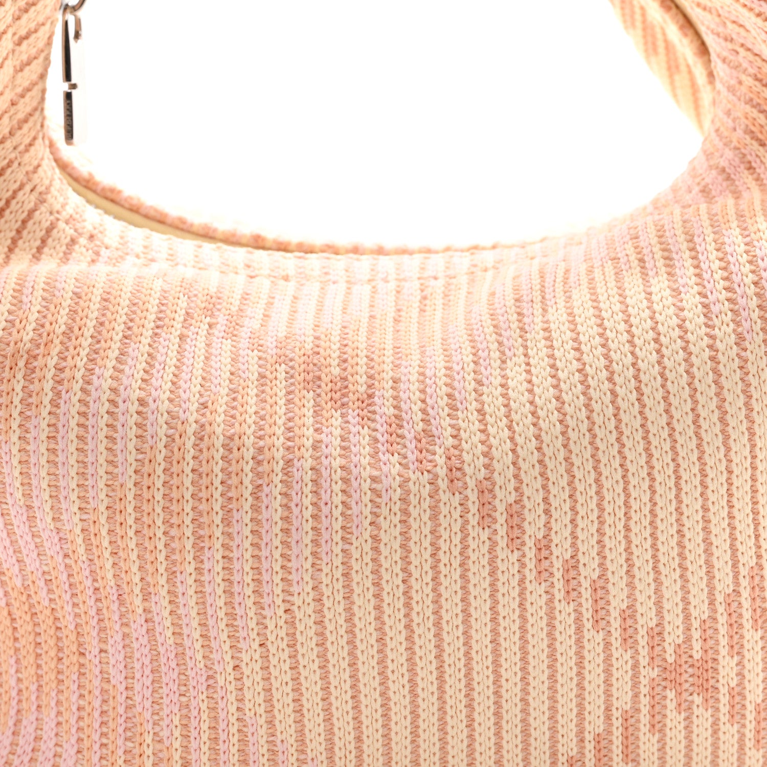 Burberry Canvas Knitted Check Mini Peg Duffle Bag Sherbert 9 of 11