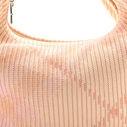 Burberry Canvas Knitted Check Mini Peg Duffle Bag Sherbert 9 of 11