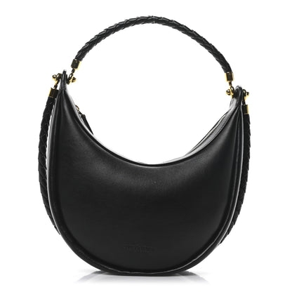 Bottega Veneta Smooth Calfskin Hula Hoop Shoulder Bag Black 1 of 9