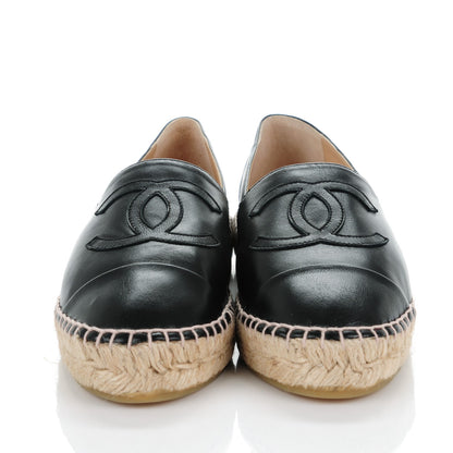 Chanel Lambskin CC Espadrilles 39 Black 2 of 9