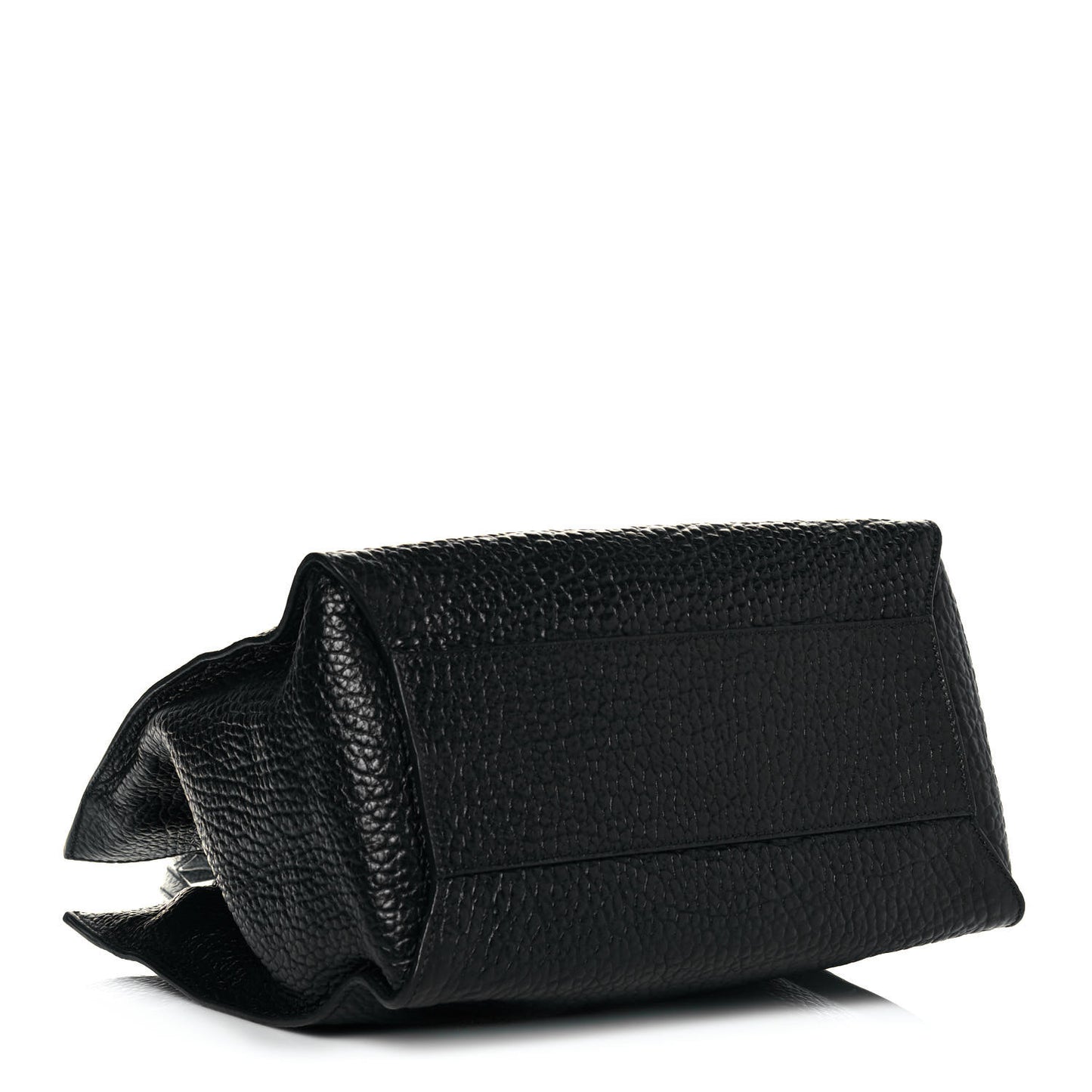 Signature Grain Medium Woodbury Tote Black