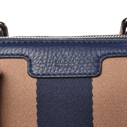 Gucci Monogram Vintage Web Small Boston Blue 6 of 8