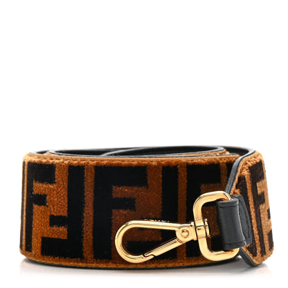 Fendi Velvet Tapestry FF Strap You Tobacco 1 of 4