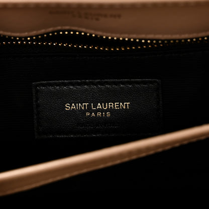Saint Laurent Calfskin Y Quilted Monogram Toy Loulou Crossbody Bag Dark Beige 6 of 11