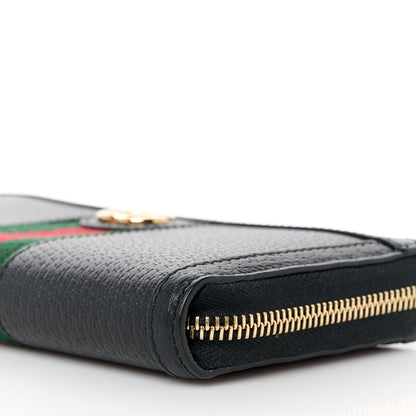 Gucci Calfskin Web Ophidia Zip Around Wallet Black 10 of 11