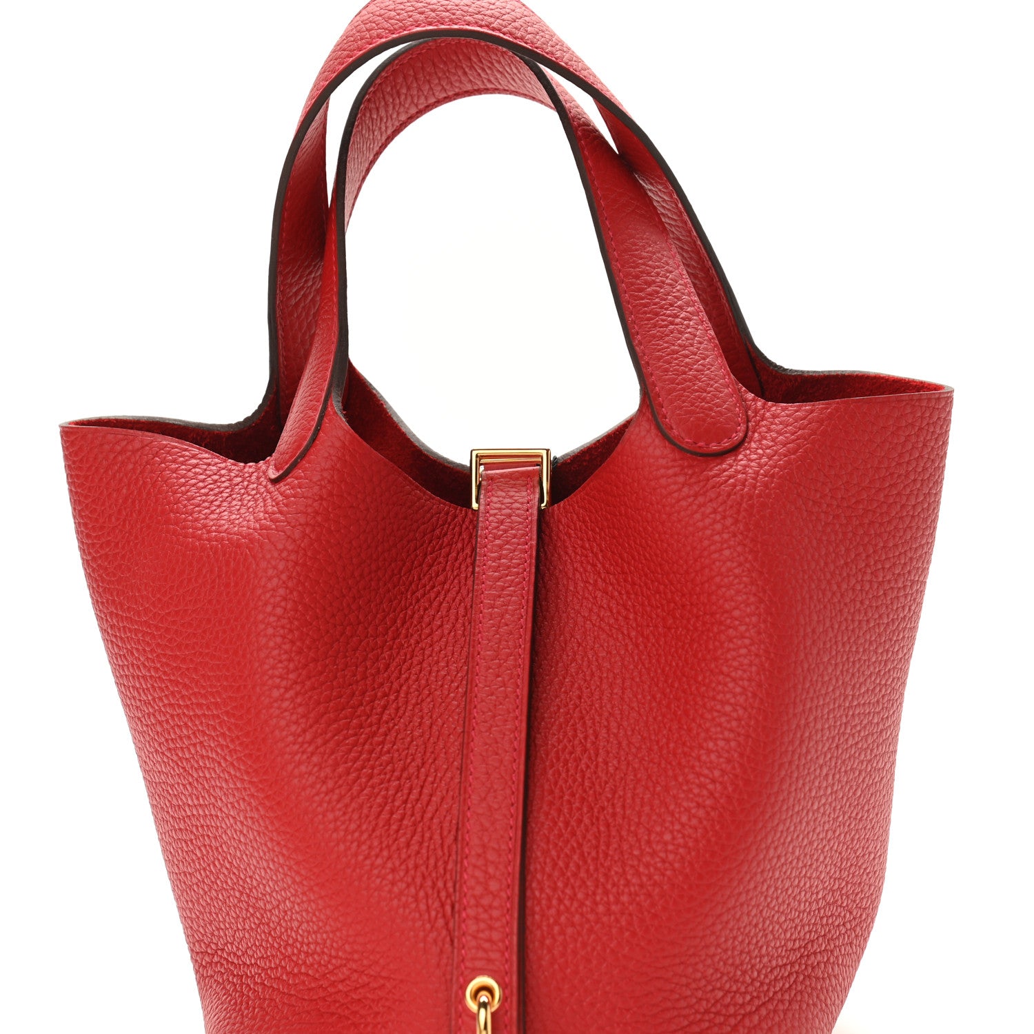 Hermes Taurillon Clemence Picotin Lock 18 PM Rouge Casaque 8 of 11