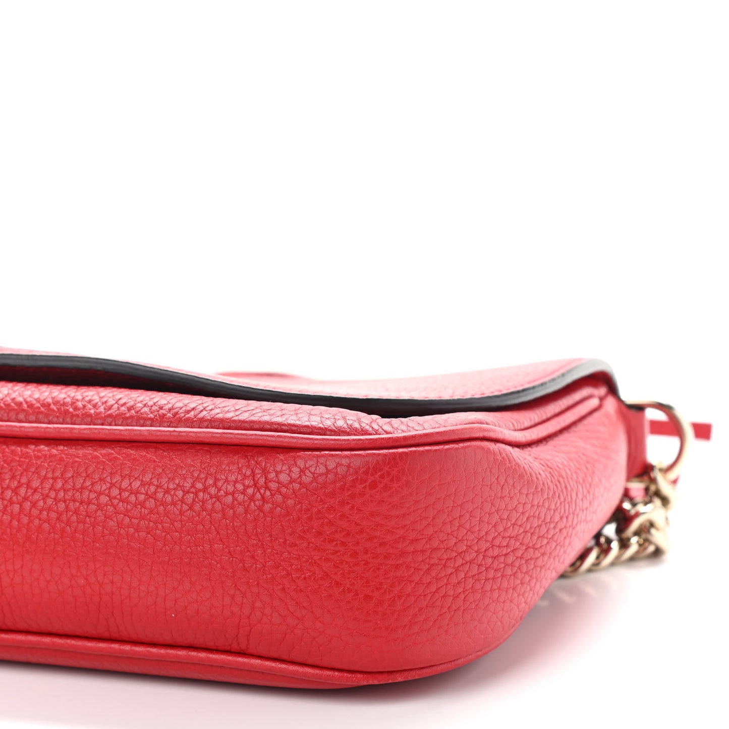 Pebbled Calfskin Medium Soho Flap Crossbody Vibrant Red