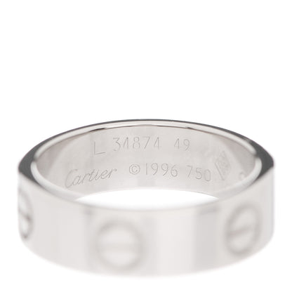Cartier 18K White Gold 5.5mm LOVE Ring 49 4.75 4 of 4