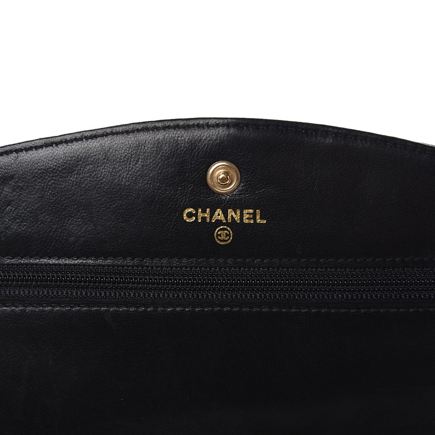 Chanel Caviar Timeless CC Wallet On Chain WOC Black 6 of 9