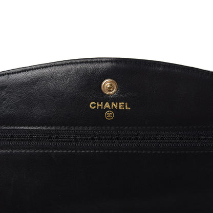 Chanel Caviar Timeless CC Wallet On Chain WOC Black 6 of 9