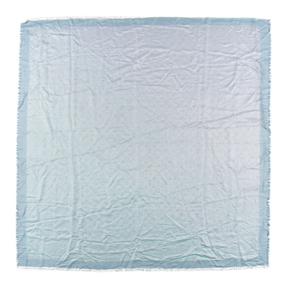 Louis Vuitton Silk Cotton Shine Monogram Shawl Turquoise 1 of 3