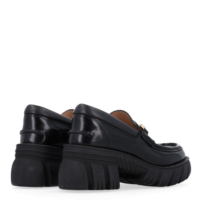 Gucci Magnum Calfskin Nappa Samoa Womens Horsebit Platform Chunky Lug Sole 40mm Loafers 37 Black 5 of 10