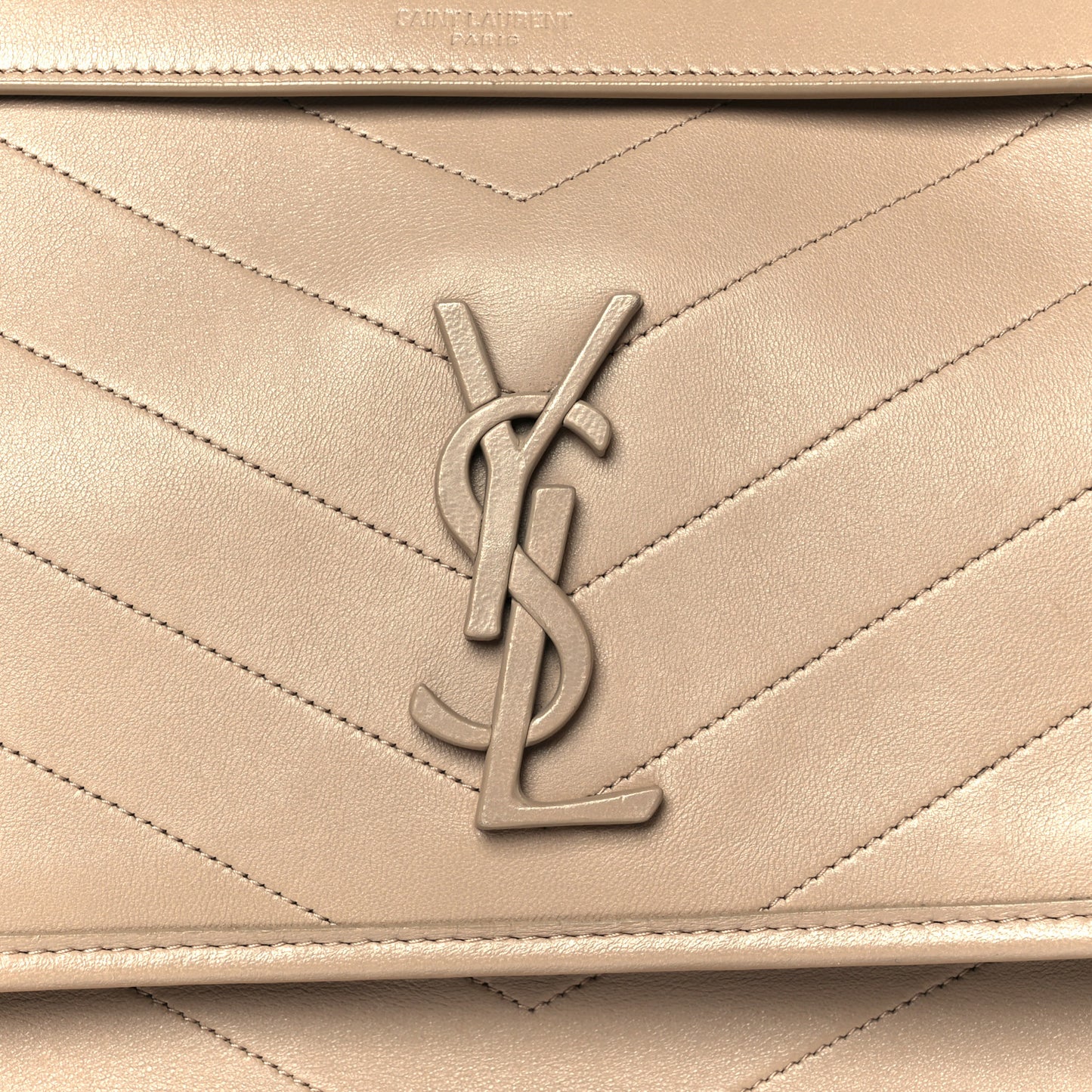 Lambskin Matelasse Monogram Medium Niki Chain Satchel Dark Beige