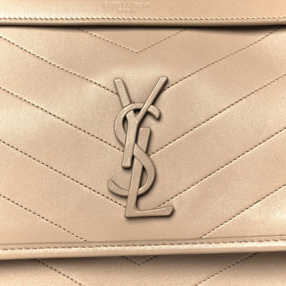 Saint Laurent Lambskin Matelasse Monogram Medium Niki Chain Satchel Dark Beige 9 of 11