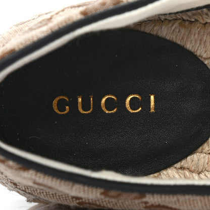 Gucci Monogram Matelasse Diagonal GG Marmont Espadrilles 35 Beige Ebony Black 6 of 9
