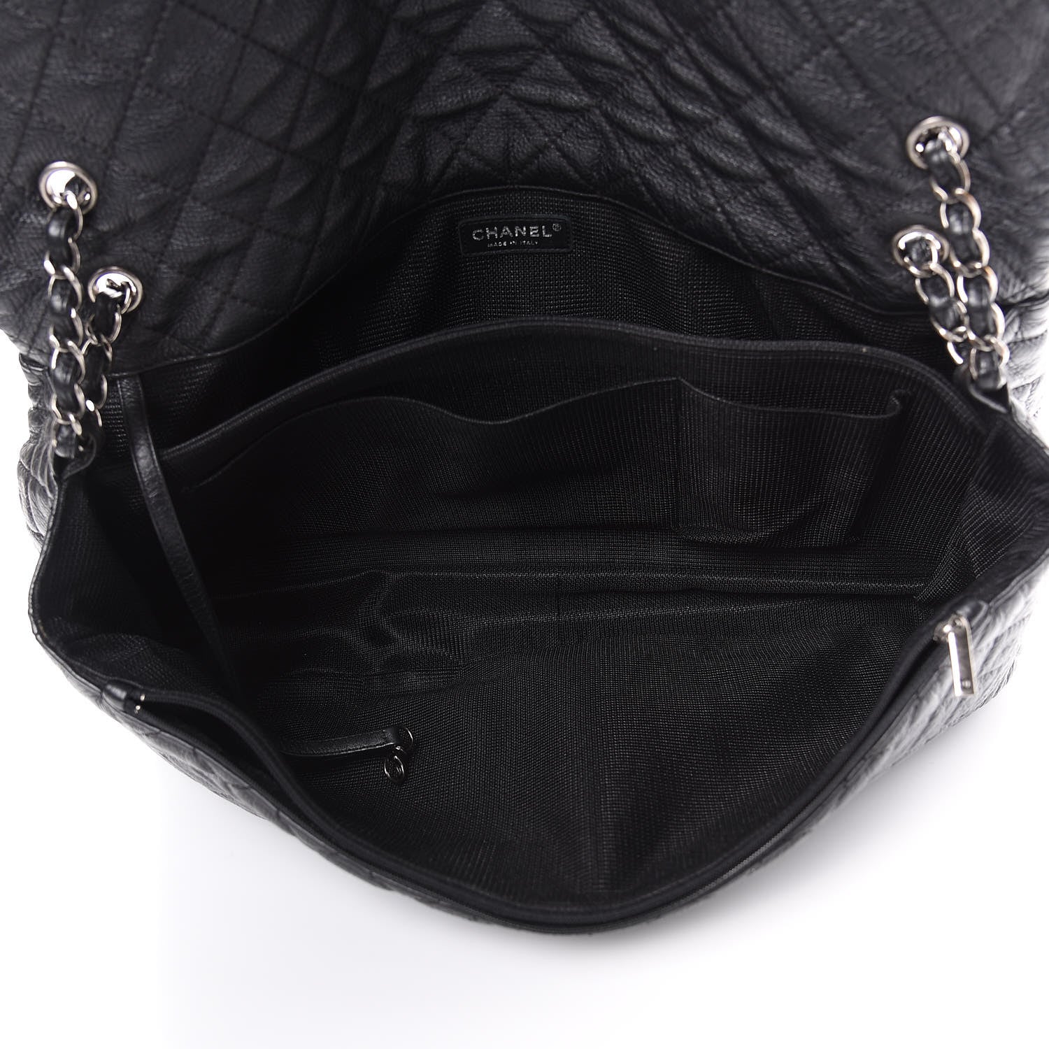 Chanel Calfskin Quilted XXL Travel Flap Bag Black 5 of 10