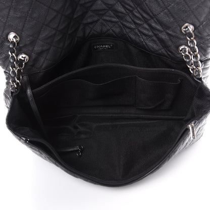 Chanel Calfskin Quilted XXL Travel Flap Bag Black 5 of 10