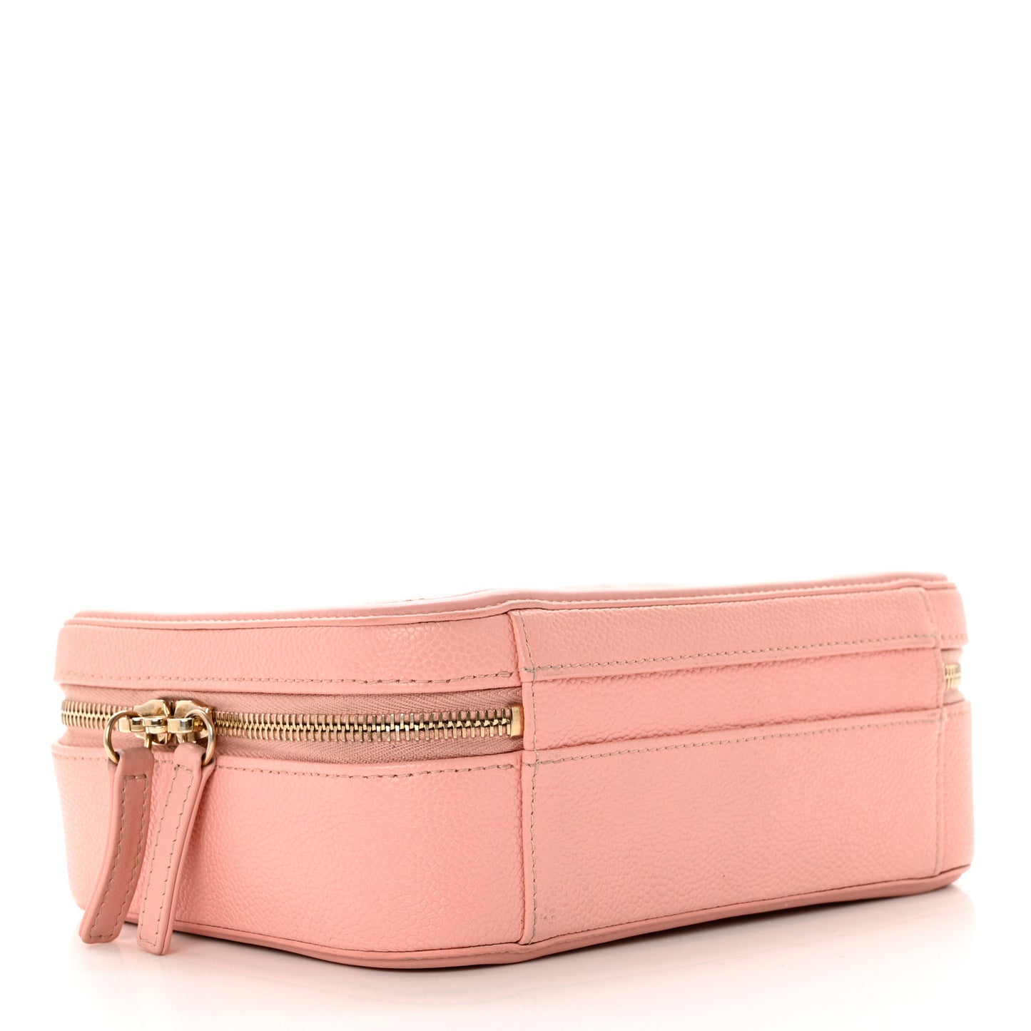Caviar Quilted Medium CC Filigree Vanity Case Rose Pink