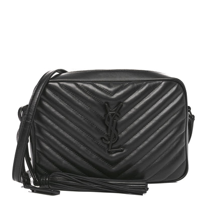 Saint Laurent Calfskin Matelasse Monogram Monochrome Lou Camera Bag Black 1 of 10