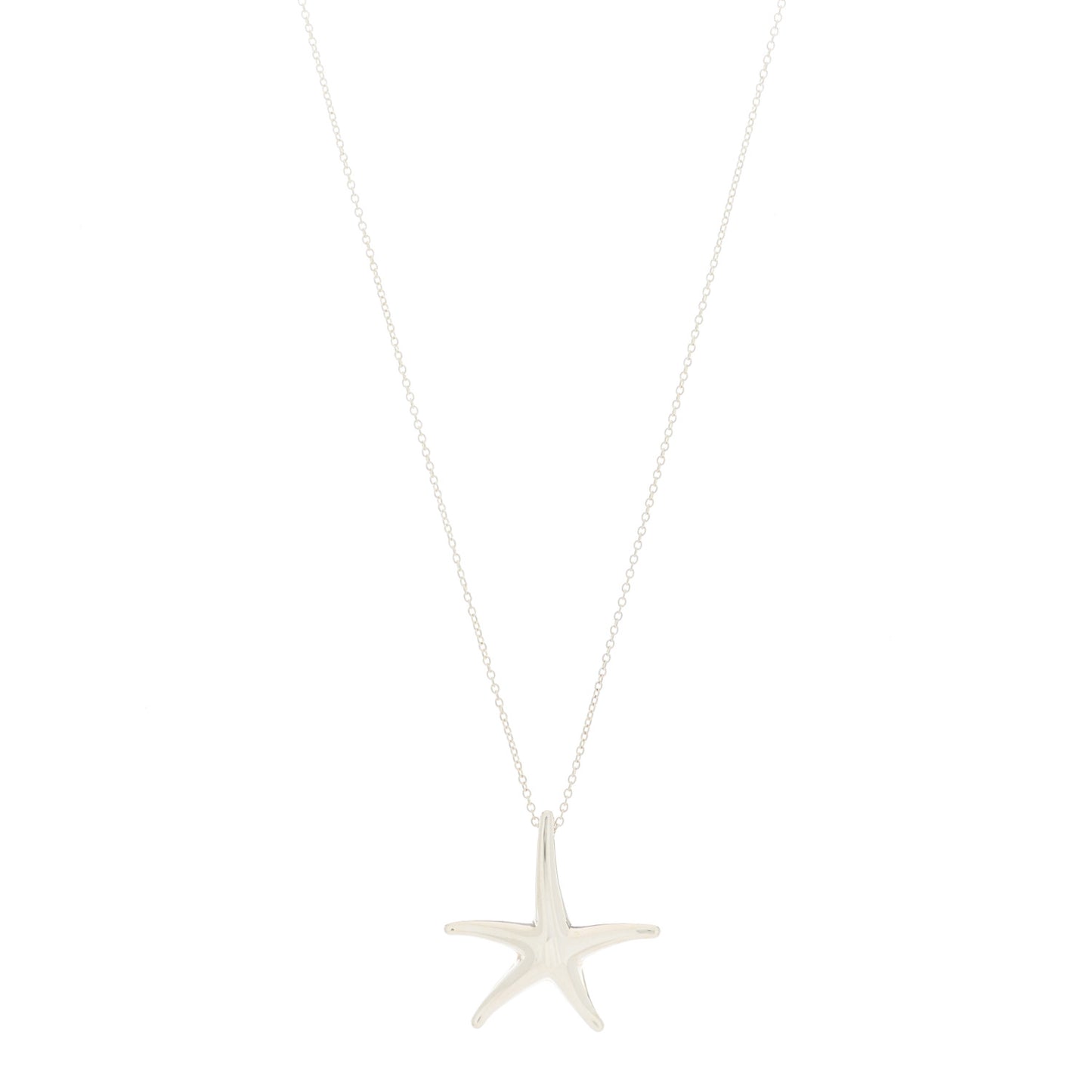 Sterling Silver 28mm Elsa Peretti Starfish Pendant Necklace