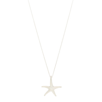 Tiffany Sterling Silver 28mm Elsa Peretti Starfish Pendant Necklace 1 of 4