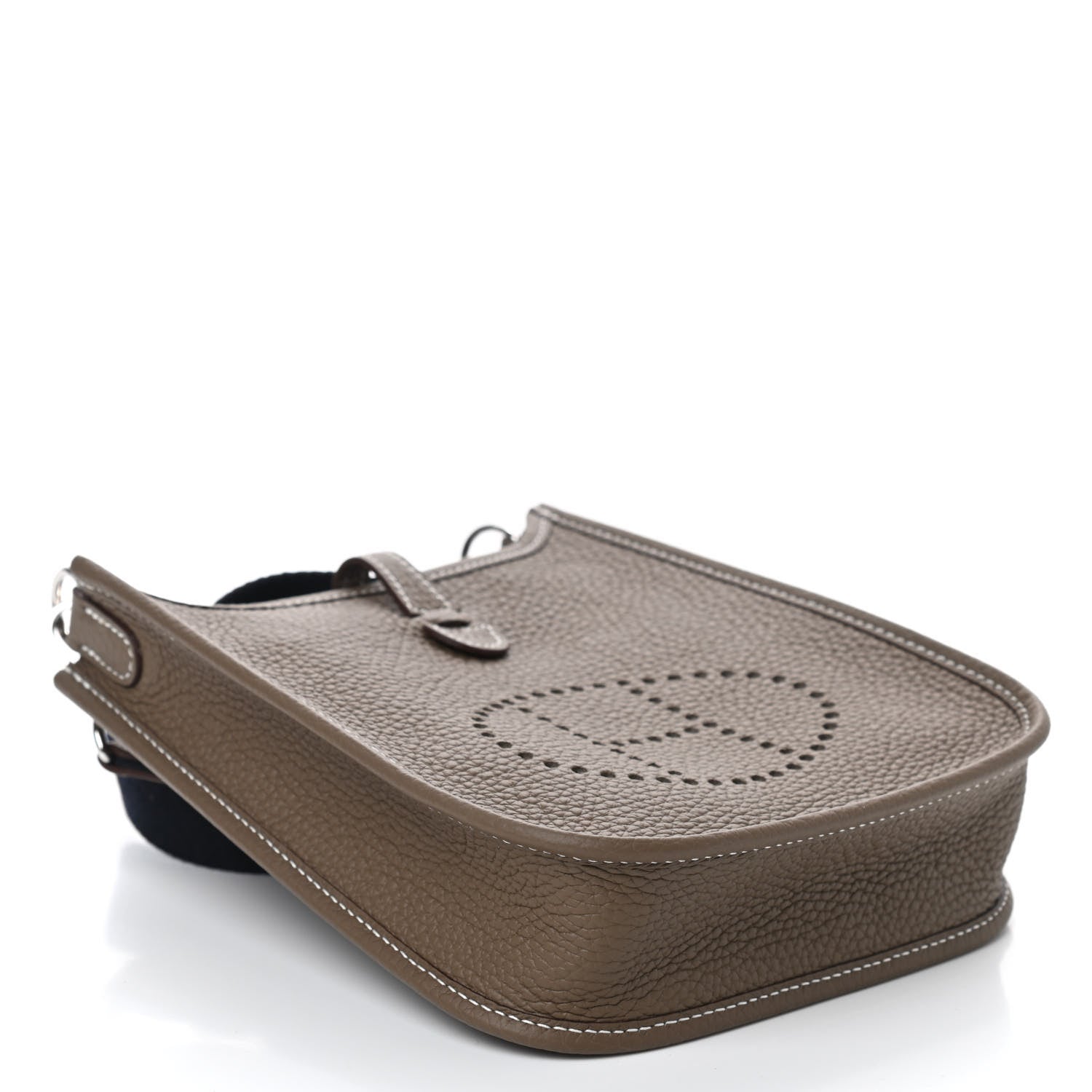 Hermes Taurillon Clemence Amazone Evelyne TPM Etoupe Bleu Indigo 4 of 9