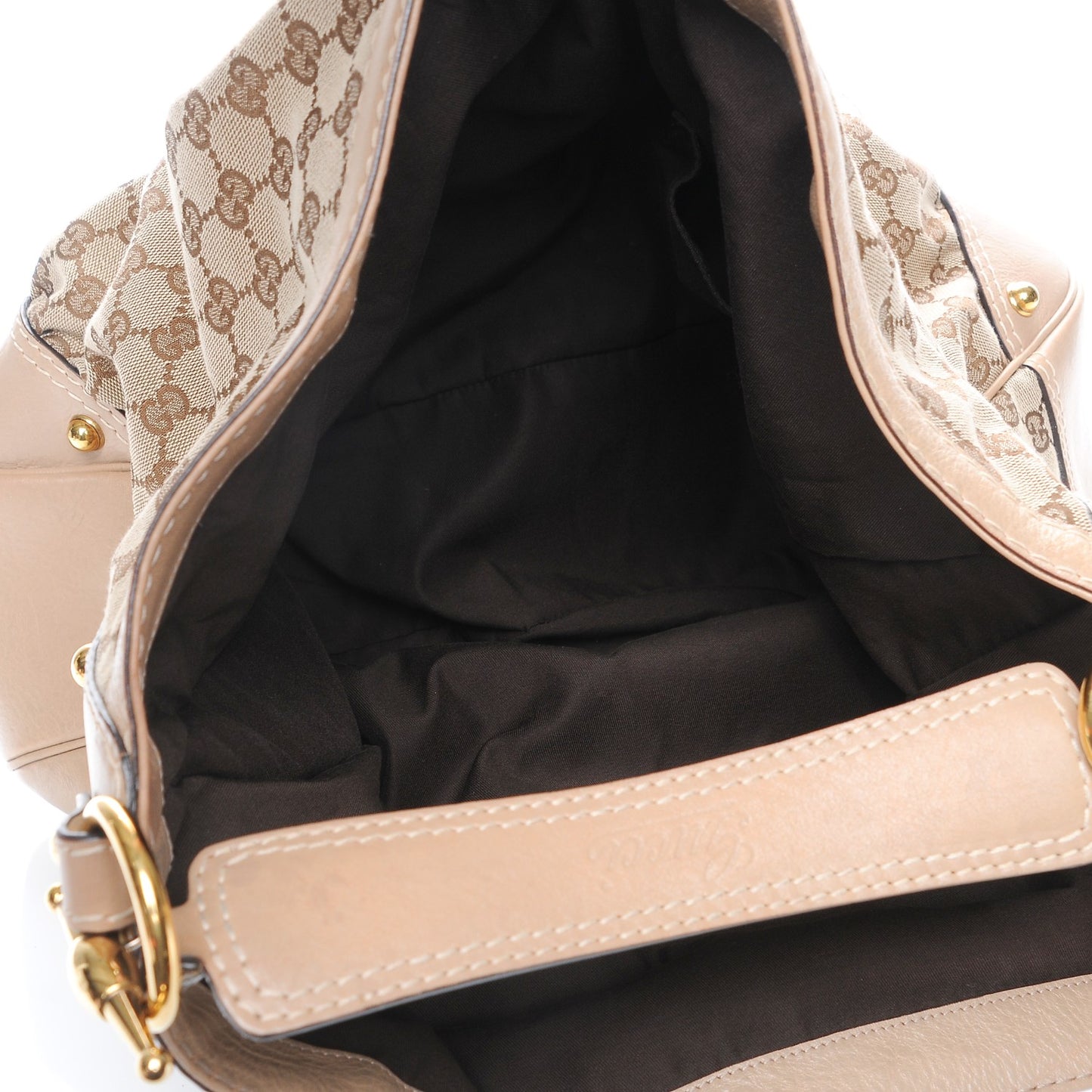 Monogram Large Jockey Hobo Beige