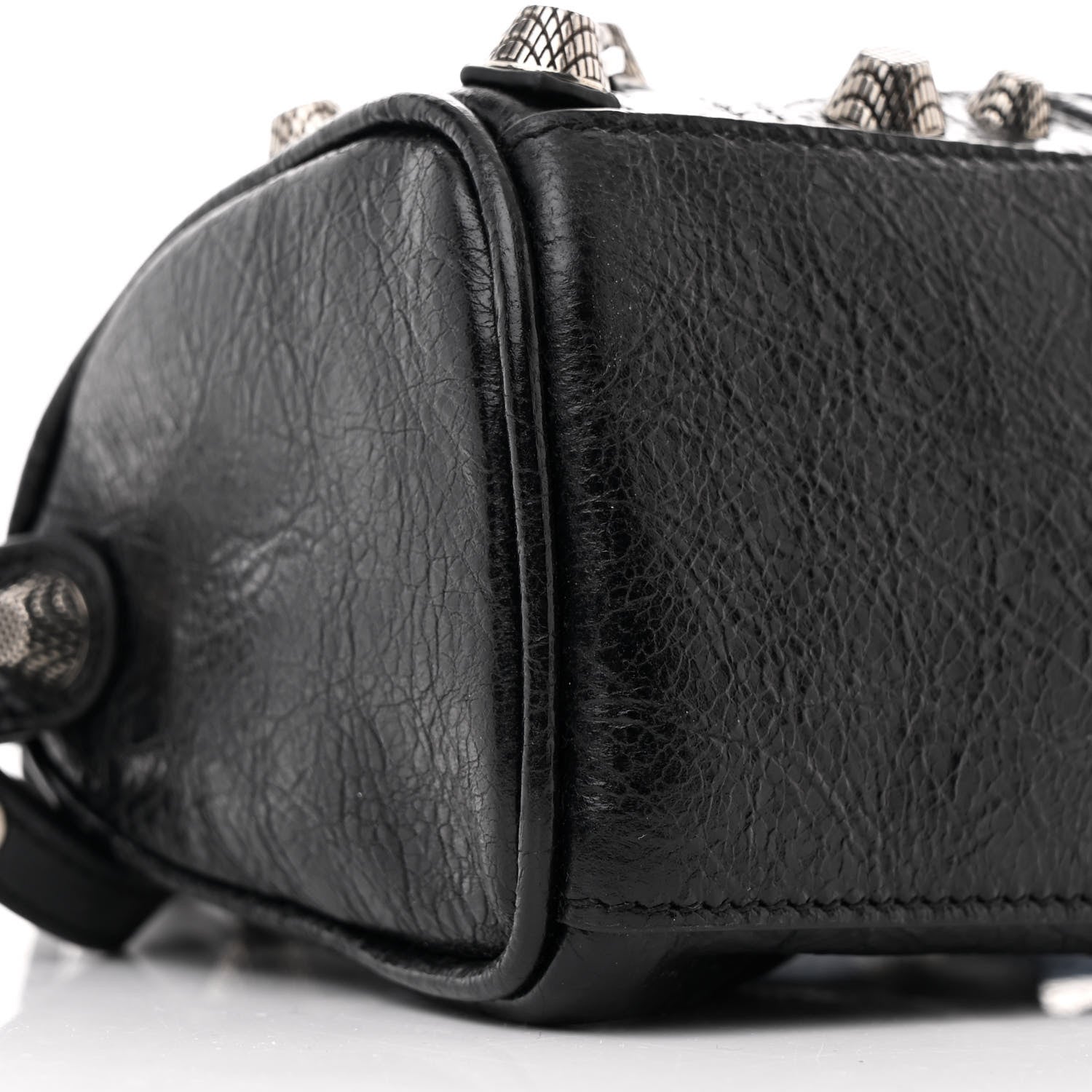 Balenciaga Agneau Arena Crystal Neo Nano Cagole Handbag Black 11 of 12