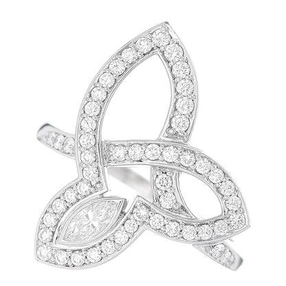 Harry Winston Platinum Diamond Lily Cluster Ring 48 4.5 1 of 5