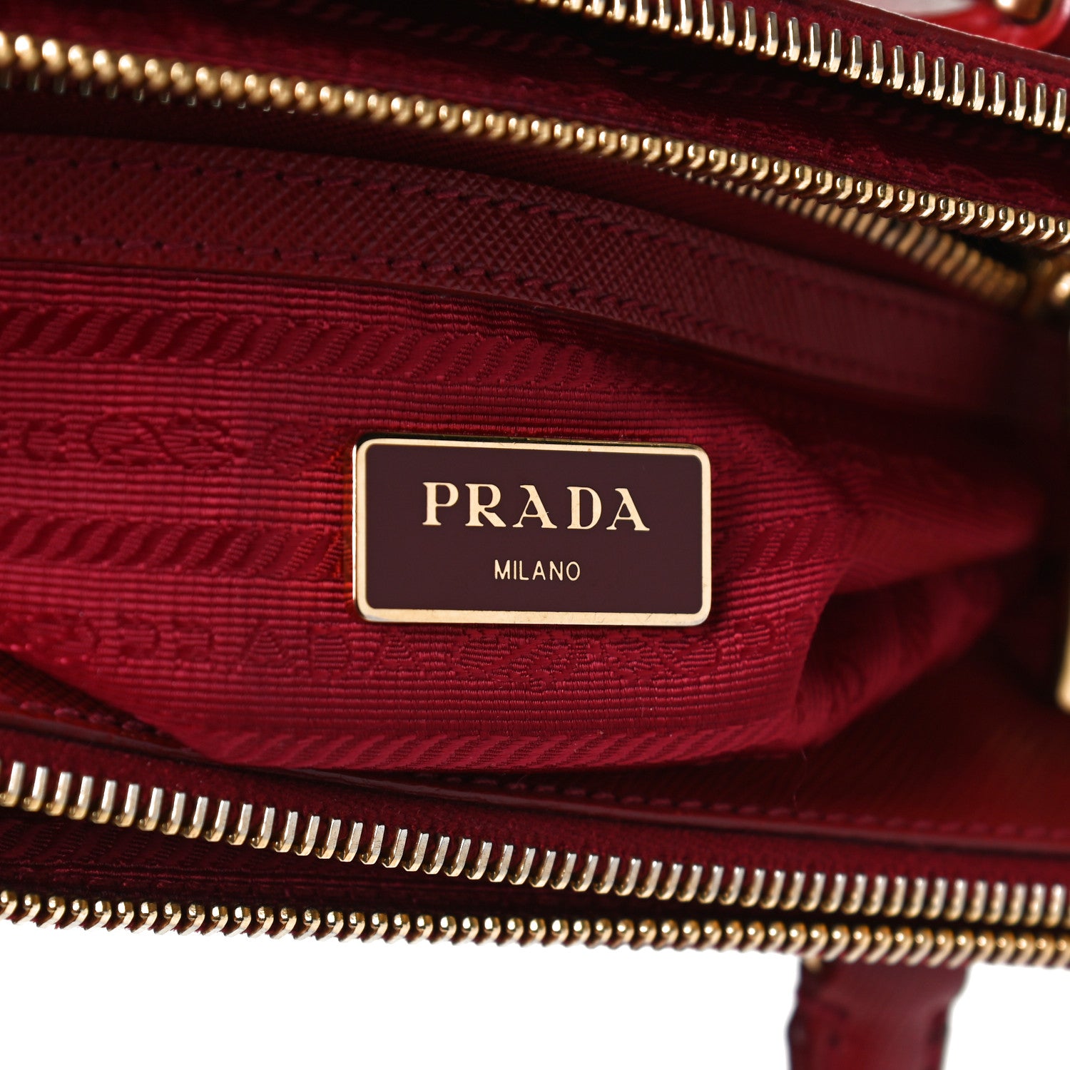 Prada Saffiano Small Galleria Double Zip Tote Fuoco 6 of 12