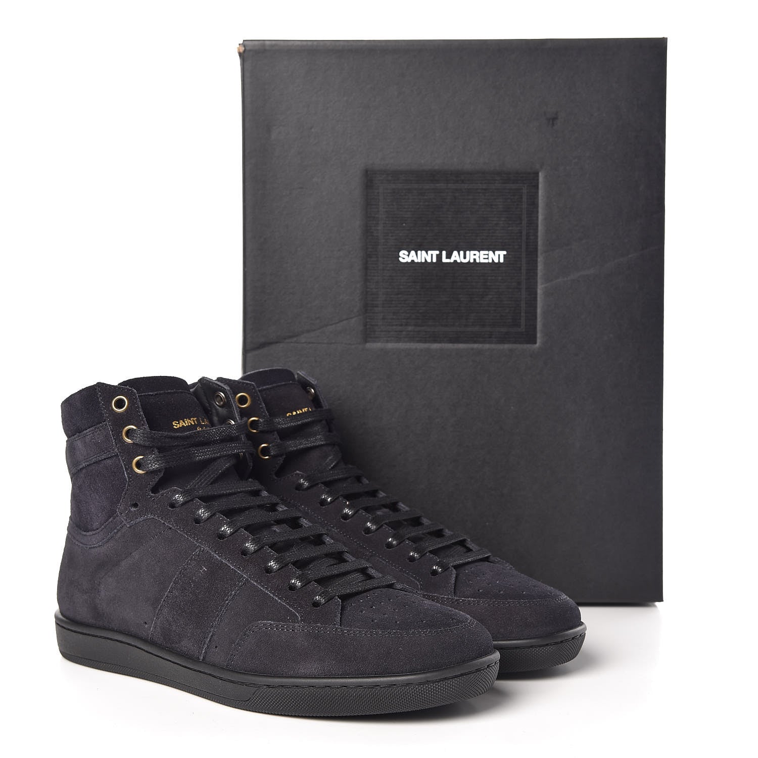Saint Laurent Suede Mens Court Classic SL/10H High Top Sneakers 39 Midnight Blue 9 of 9