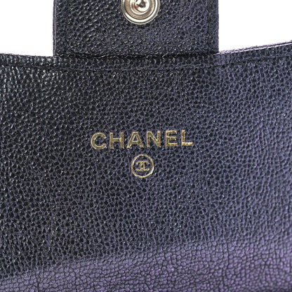 Chanel Iridescent Caviar Quilted Flap Card Holder Wallet Black 5 of 10