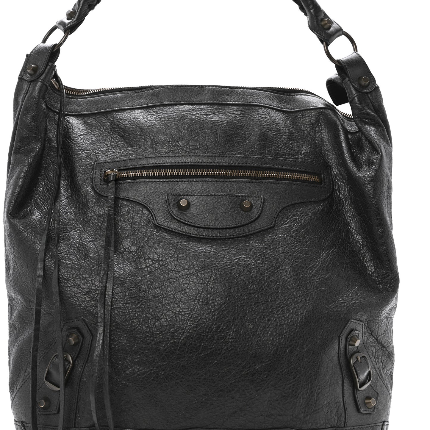 Agneau Classic Hardware Day Hobo Black