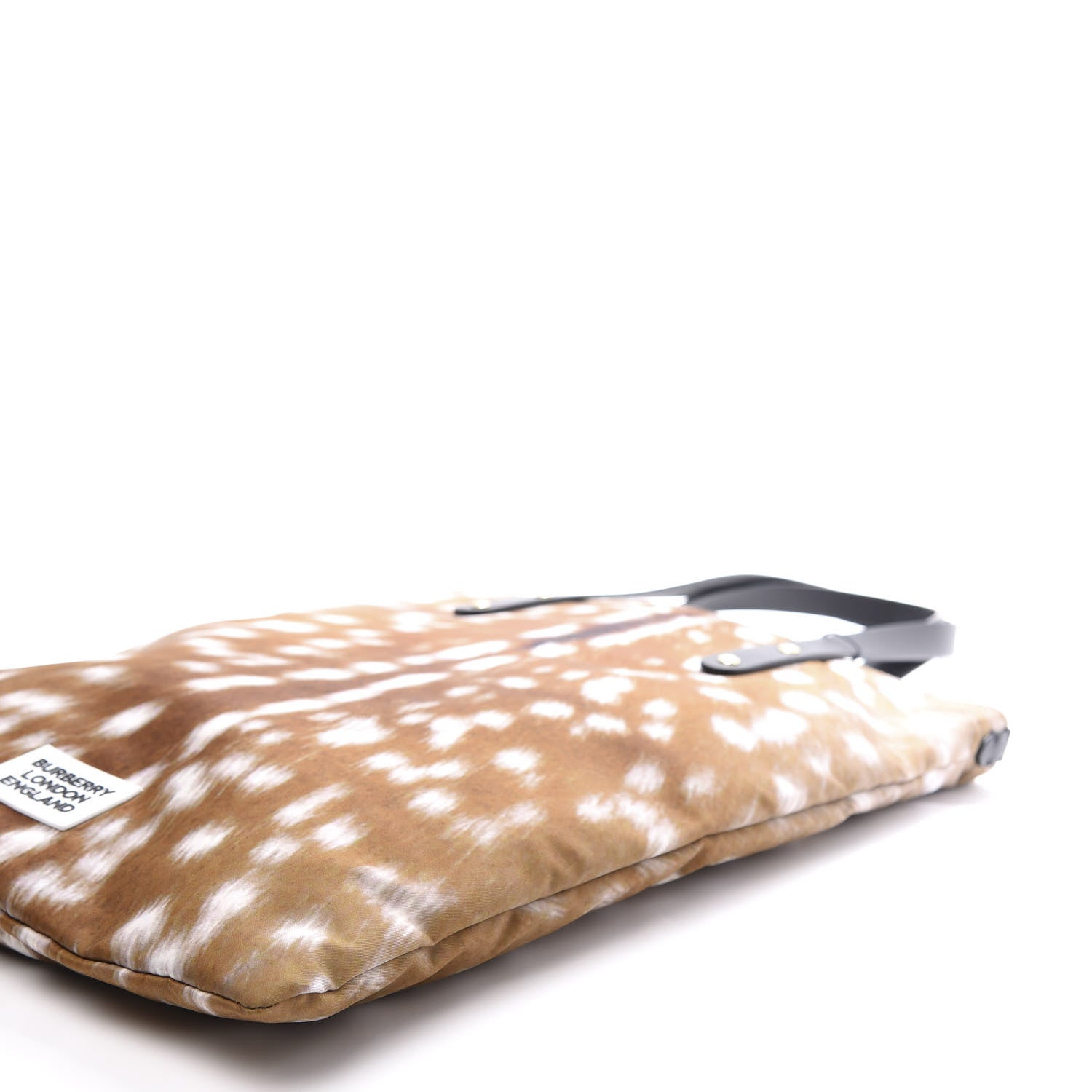 Burberry Nylon Deer Print Flat Tote Bag Black Brown 8 of 10