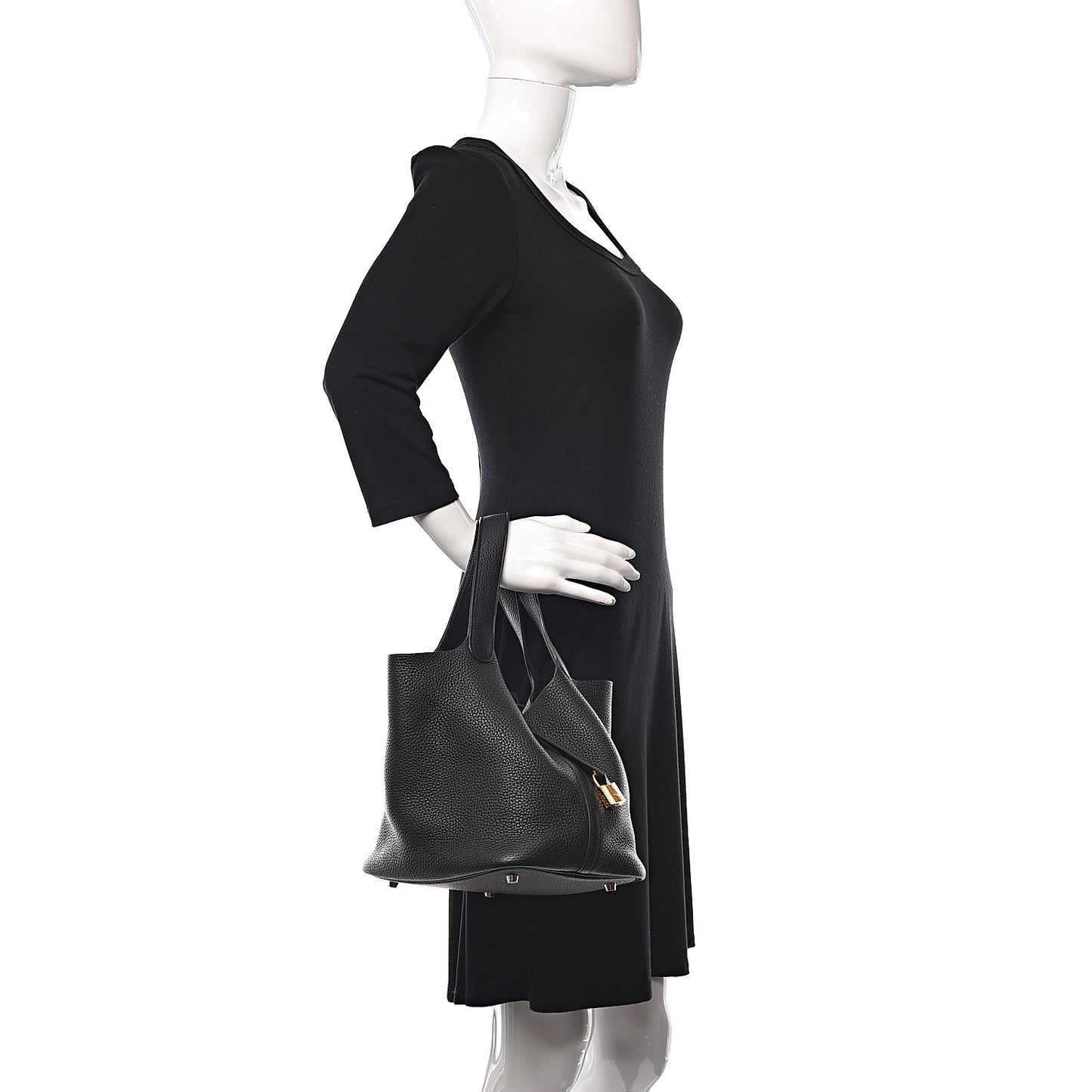 Taurillon Clemence Picotin Lock 22 MM Black