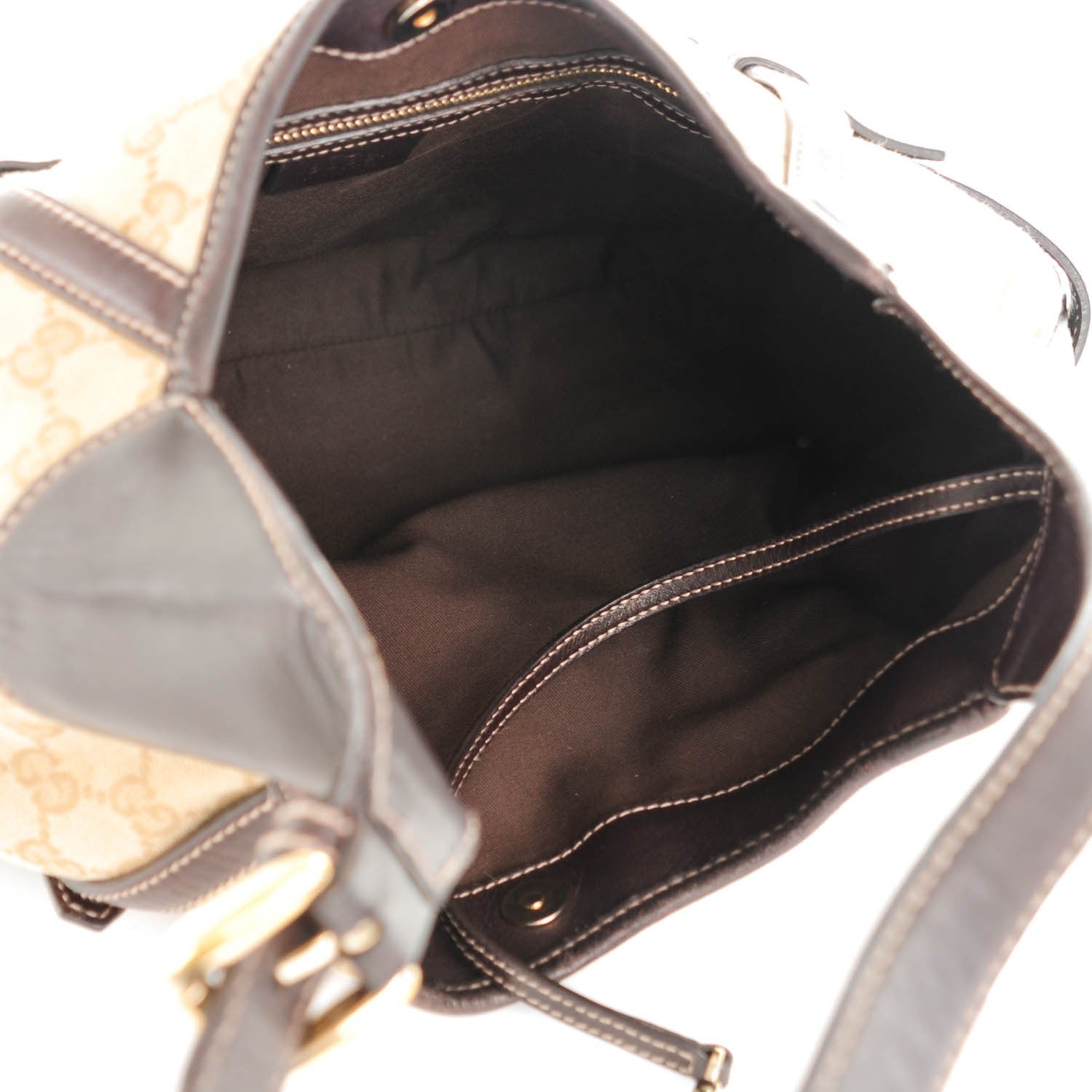 Gucci Monogram Large Horsebit 85th Anniversary Hobo Dark Brown 5 of 9