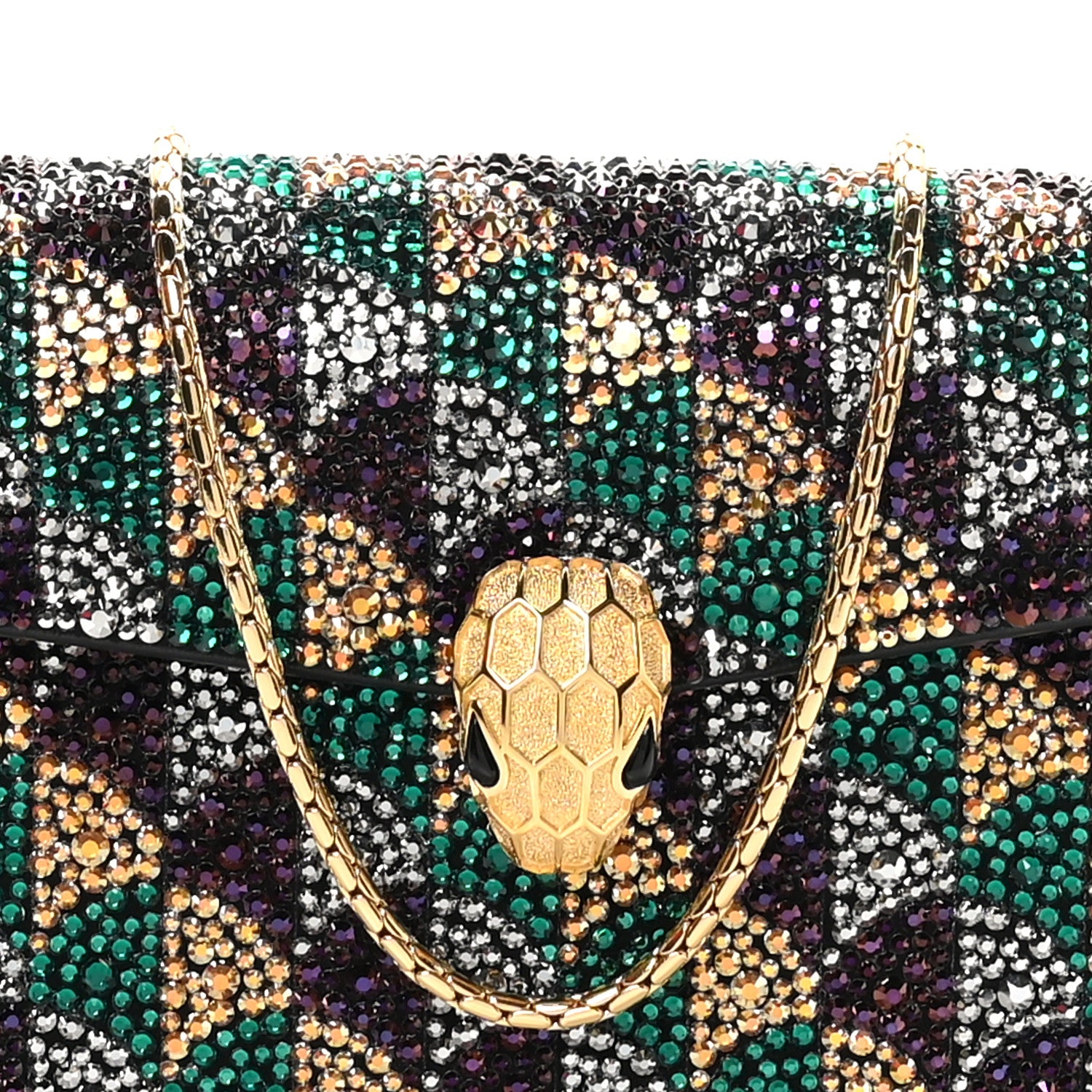Bulgari Calla Crystal Serpenti Forever Mini Crossbody Bag Multicolor 8 of 11