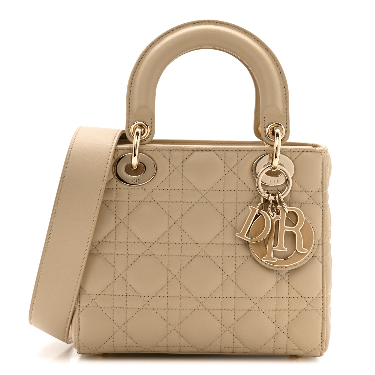 Christian Dior Lambskin Cannage Small My ABCDior Lady Dior Corda 1 of 11