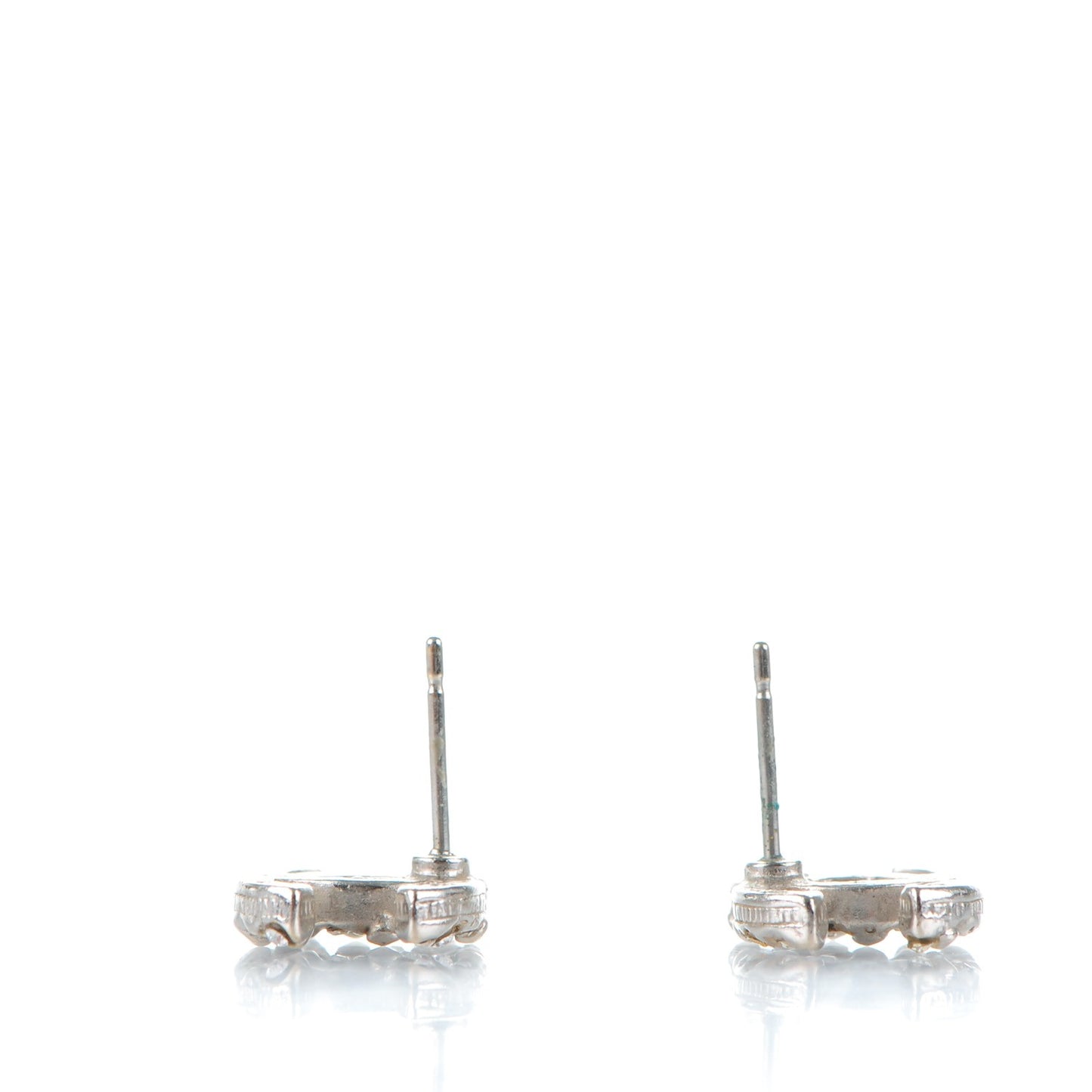 Crystal CC Earrings Silver